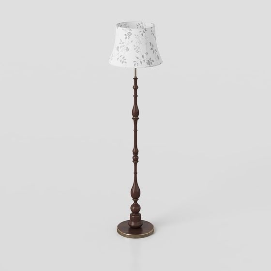 Vintage Floor Lamp 3D model for Stylish Interiors