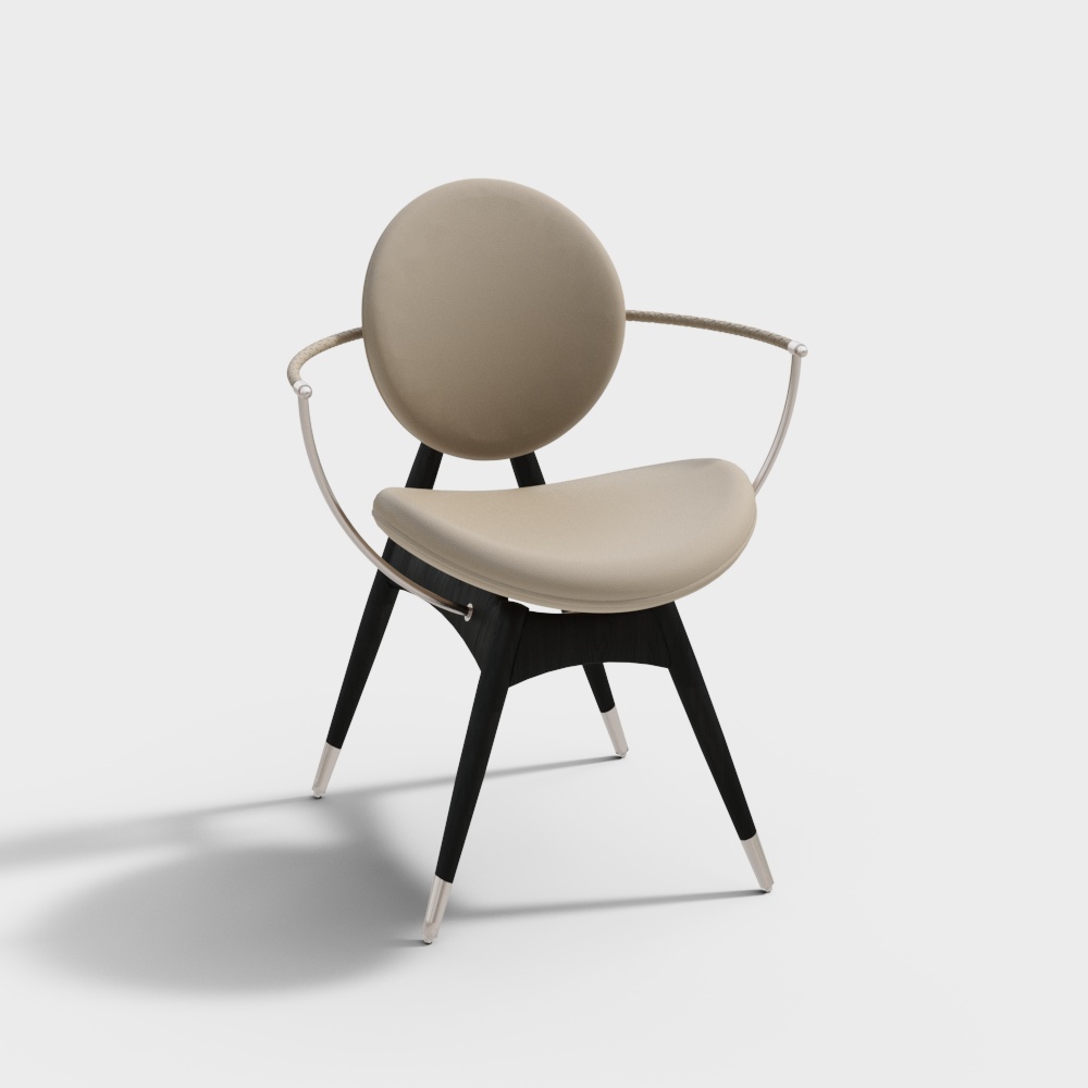 Moderne weiße Leder Esszimmerstuhl