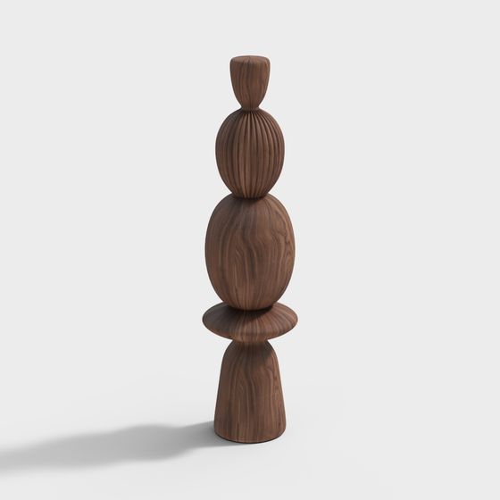 Wooden Tower Low-Poly 3D model