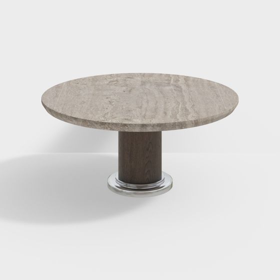 Elegant Marble Dining Table 3D model