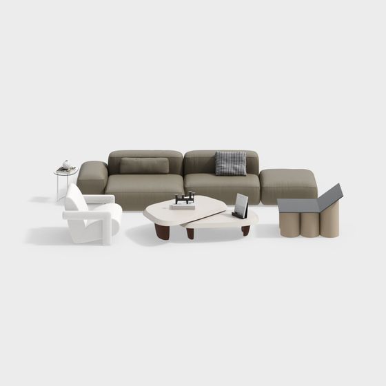 Modern Minimalist Furniture Set 3D model