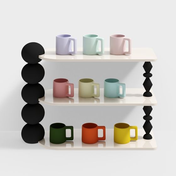 Vibrant Coffee Rack 3D model