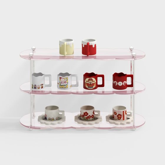 Creative Multi-Tier Display Rack 3D model