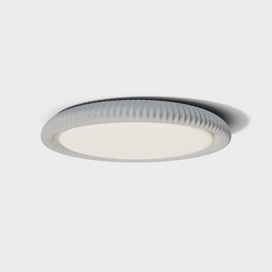 Elegant Creme Fraiche Ceiling Light 3D Model in Beige