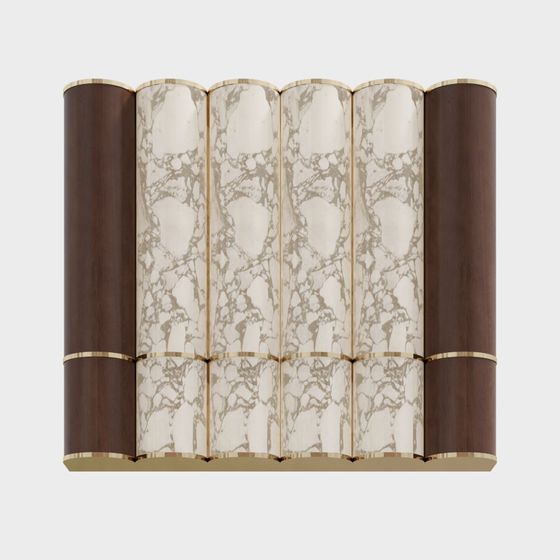 Elegant Folding Screen 3D Model