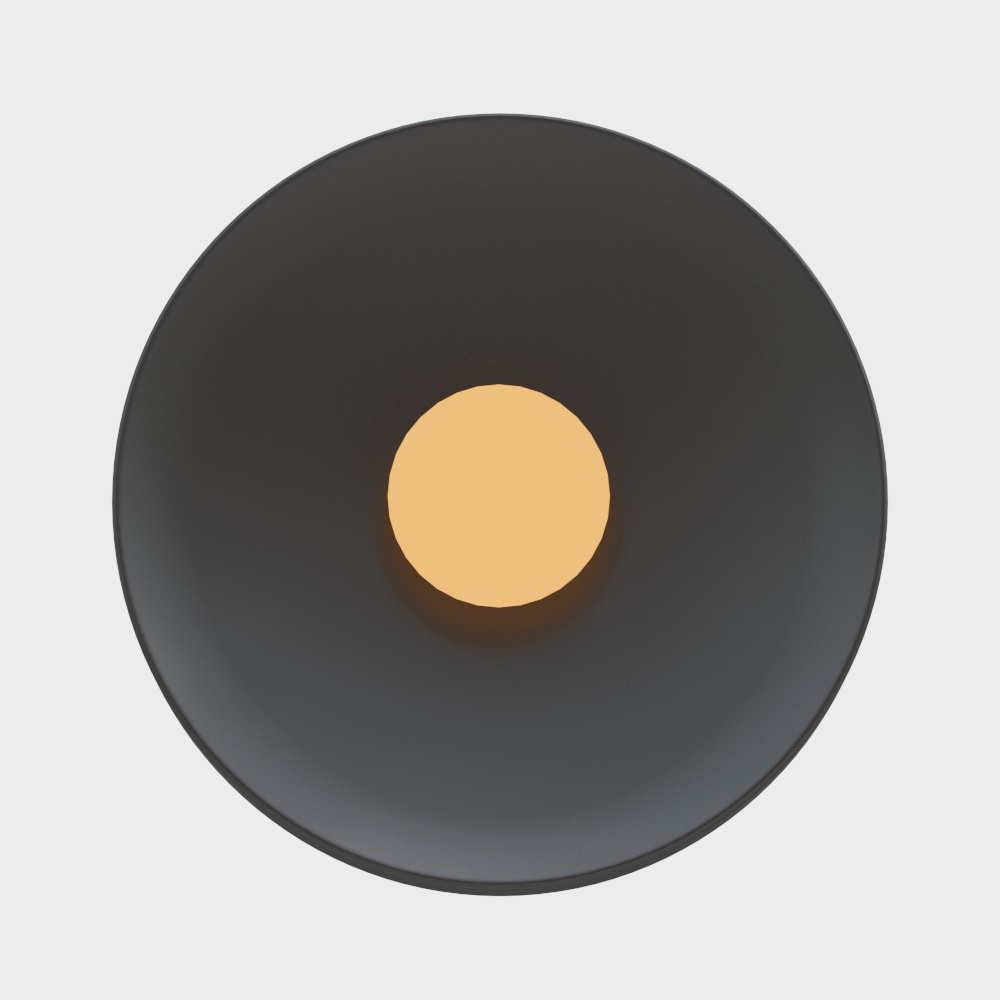 現代圓形黑色壁燭