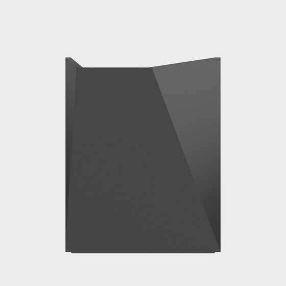 Sleek Low-Polygon Black 3D Model