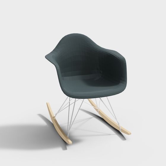 Stylish Scandinavian Rocking Chair 3D model