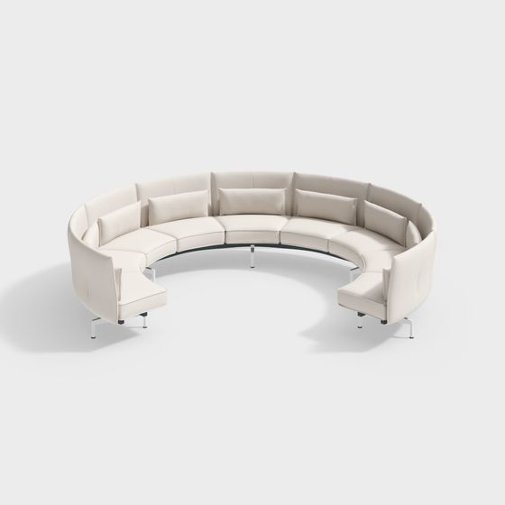 Curve Comfort 3D model Sofa for Modern Interiors