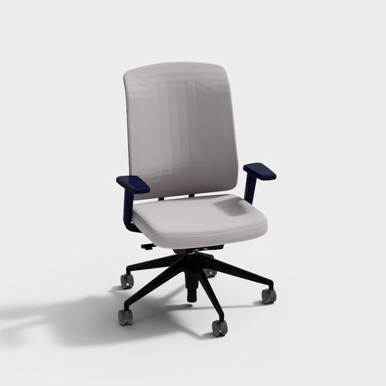Stylish Low-Poly Office Chair 3D model