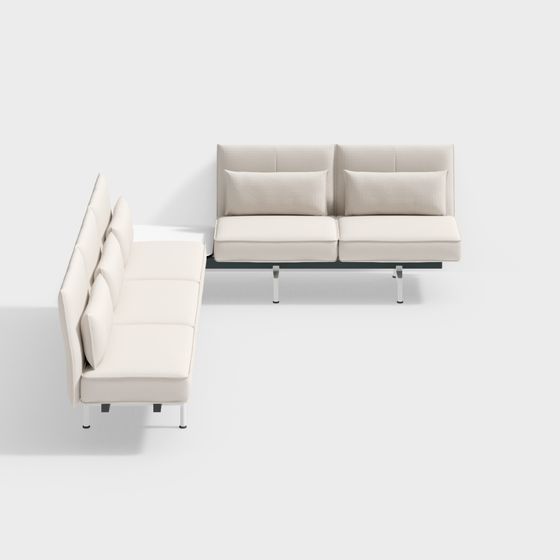 Modern Minimalist Sofa 3D model