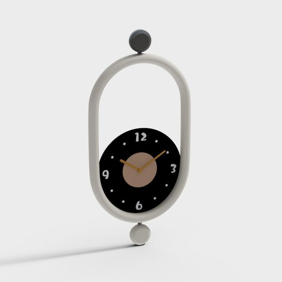 Stylish Modern Clock 3D model for Creative Projects