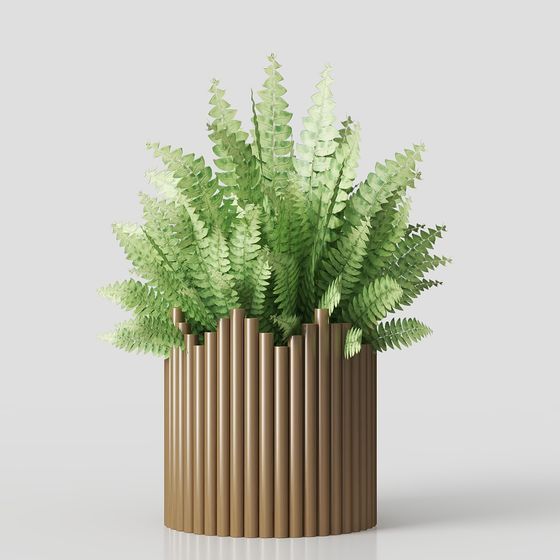 Fern Garden Vase 3D model