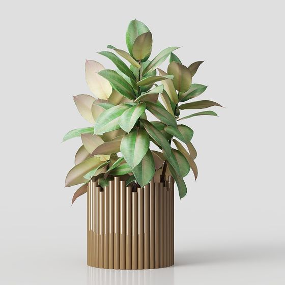 City Oasis 3D model - Lush Green Plant Design