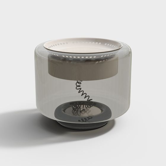 Minimalist Transparent Glass Vase 3D model