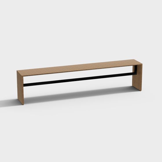 Urban Bench 3D Model for Modern Design