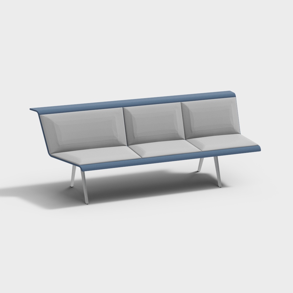 Arper_Zinta 기다리는 모듈식 3인용 소파 135도 - 오른쪽