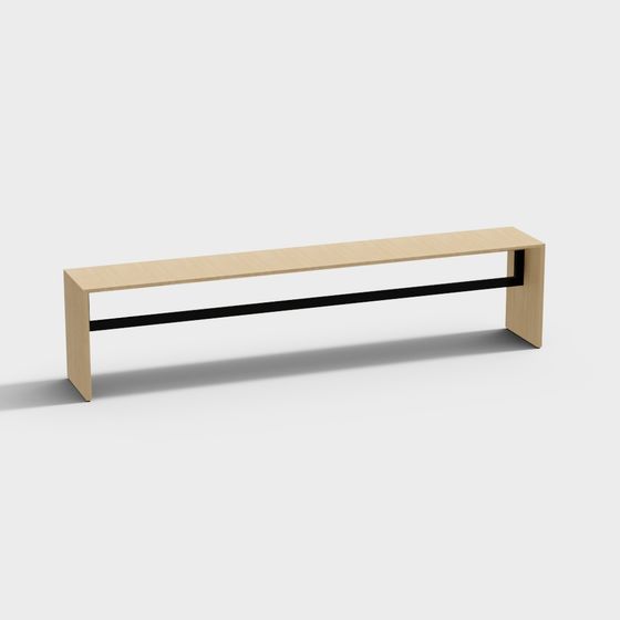 Urban Bench 3D model for Modern Spaces