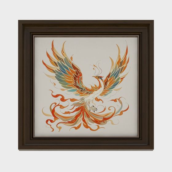 Majestic Soaring Phoenix 3D model