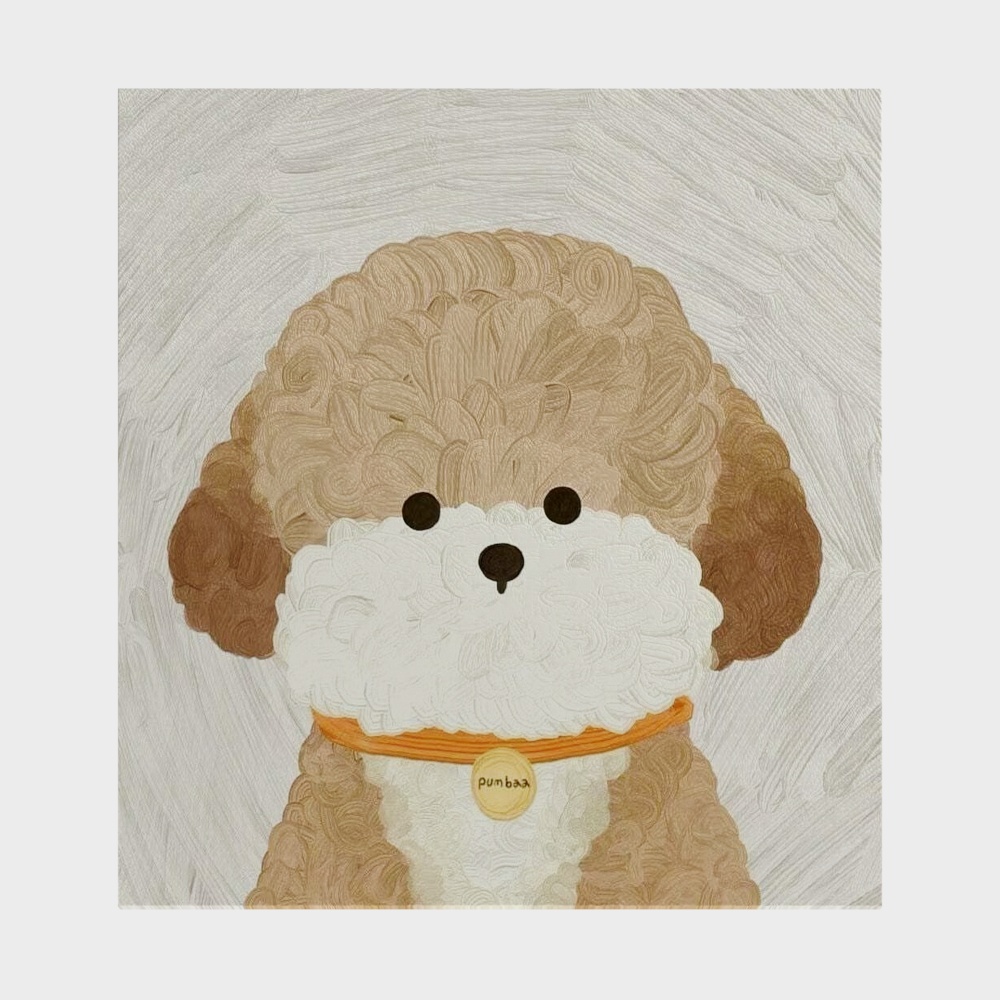 Bức tranh trang trí chó hiện đại