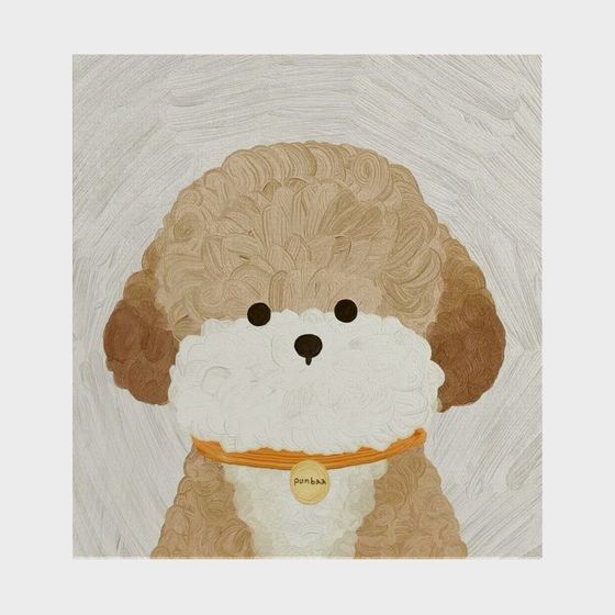 Bức tranh trang trí chó hiện đại