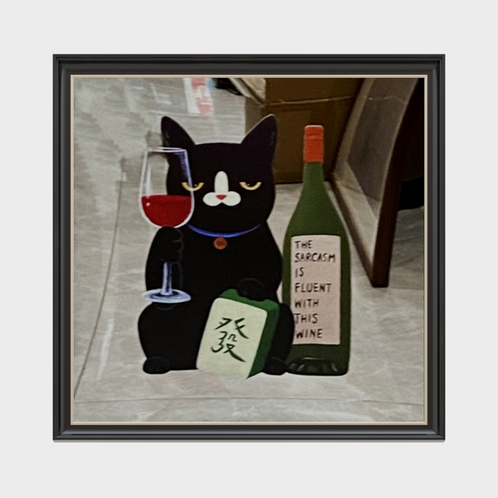 Nordic vintage black cat decorative paintings