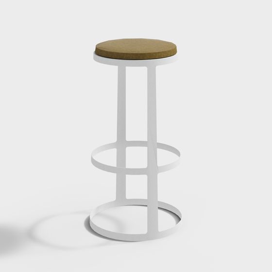 Elegant Minimalist Bar Stool 3D model