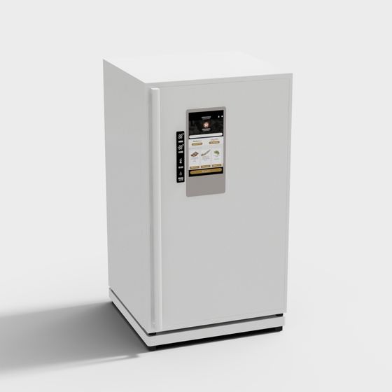 Stylish Smart Refrigerator 3D model for Contemporary Homes