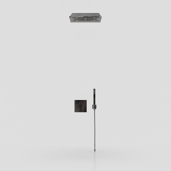 Stylish Shower System 3D model for Modern Spaces