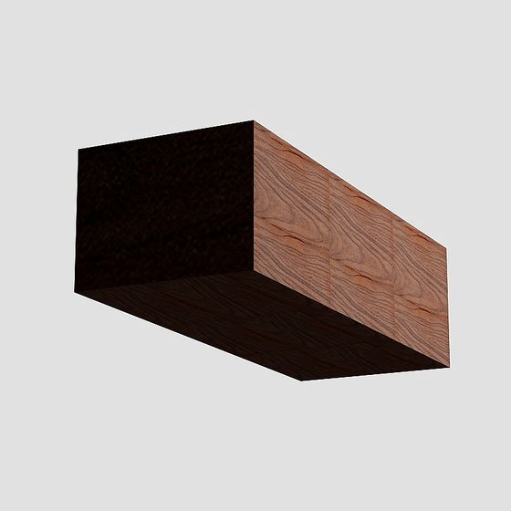 Brown Chinese Decorative Strip 3D Model