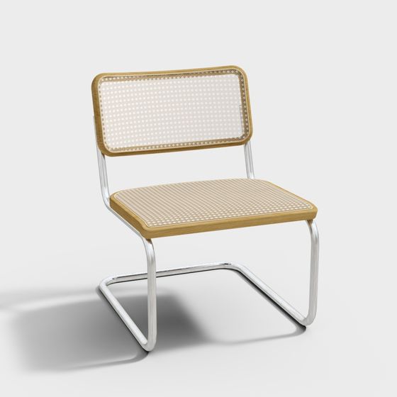 Stylish Metal Frame Chair 3D model for Modern Spaces