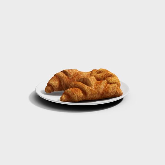 Realistic Croissant 3D model for Culinary Design
