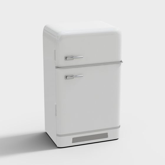 Vintage Style 3D Refrigerator Model for Creative Projects