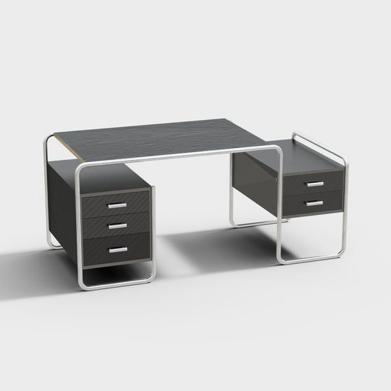 Urban Office Desk 3D model for Creative Spaces