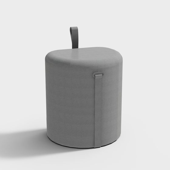 Stylish Round Stool 3D model for Modern Spaces