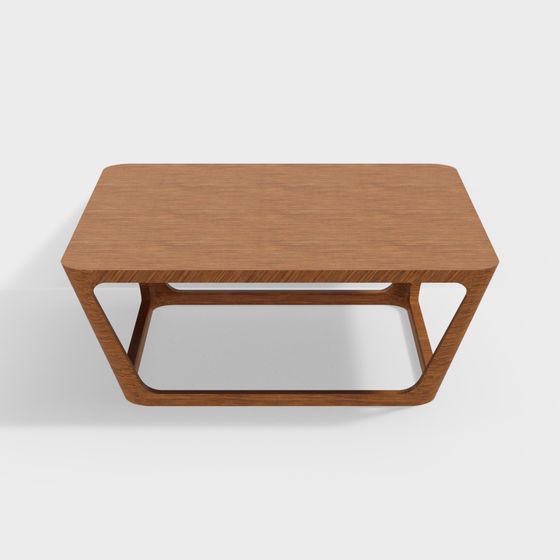Stylish Wooden Side Table 3D model