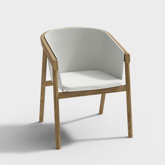 Cozy Reading Chair 3D model for Stylish Interiors