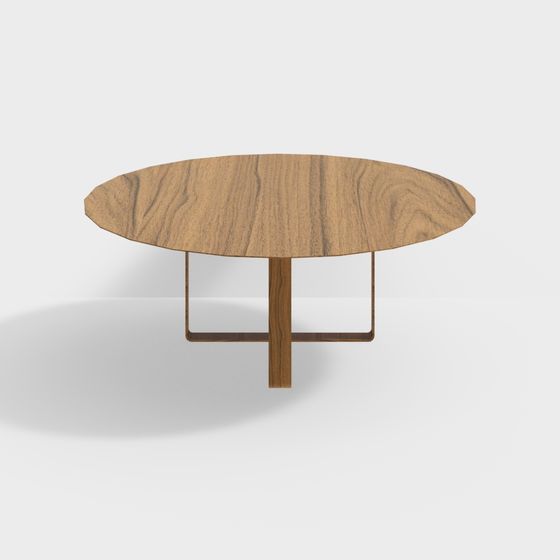 Elegant Oval Coffee Table 3D model