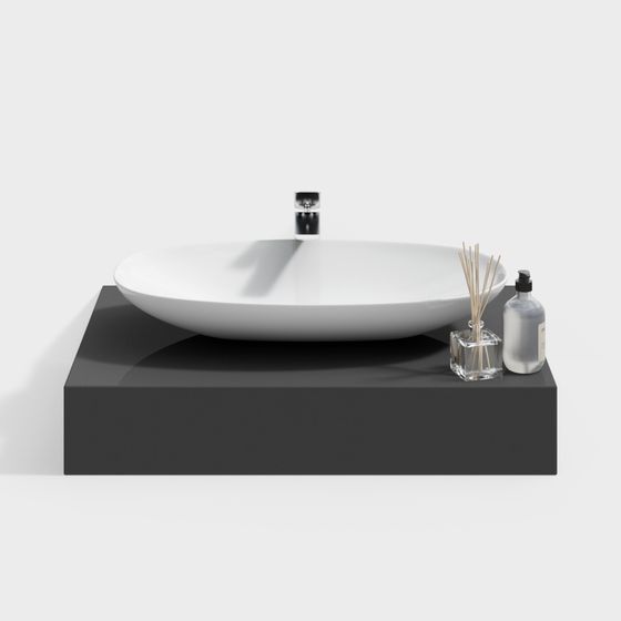 Stylish Minimalist Sink 3D model