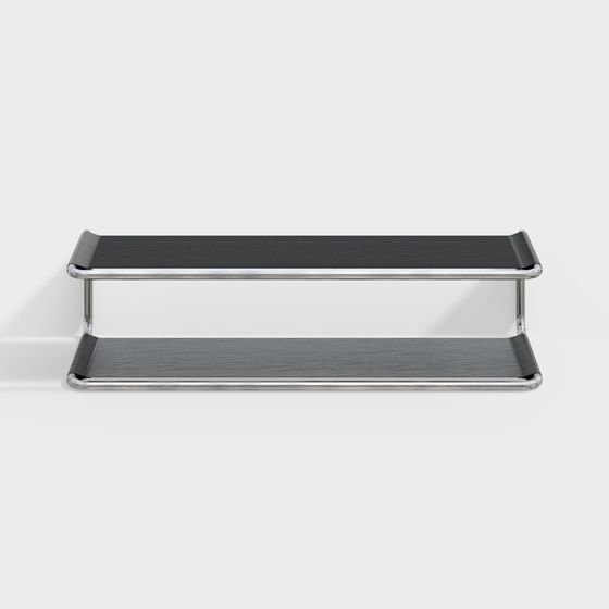 Contemporary Double-Layer Metal Rack 3D model