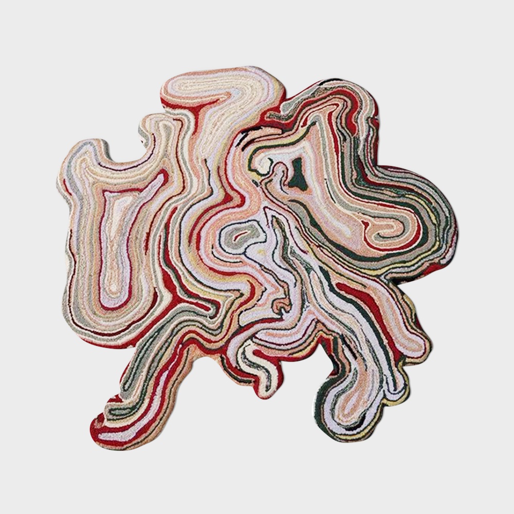 Colorful Abstract Carpet 3D Model – Low-Poly Textured Design