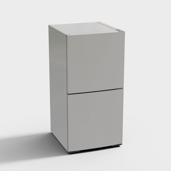 Stylish Gray Filing Cabinet 3D model for Modern Spaces