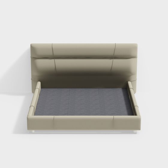 Elegant Low-Polygon Bed 3D model for Modern Design