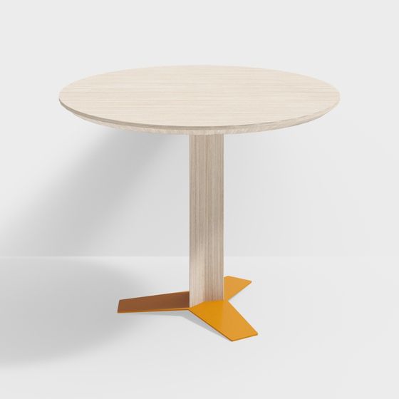 Low Polygon Round Table 3D model Design