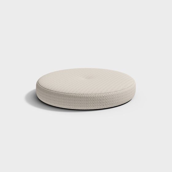 Modern Minimalist Round Cushion 3D Model