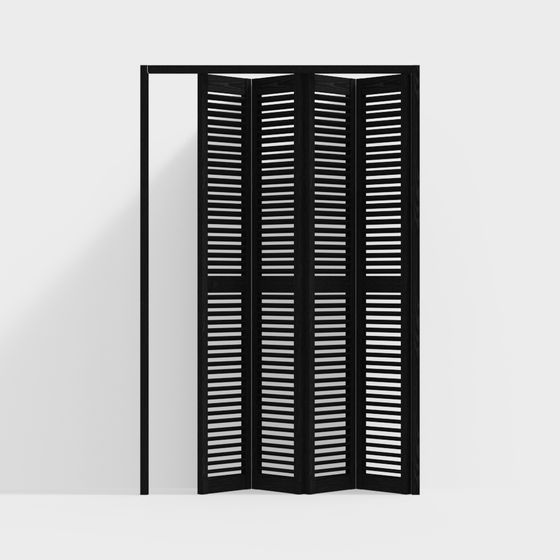 Elegant Shutter Door 3D model
