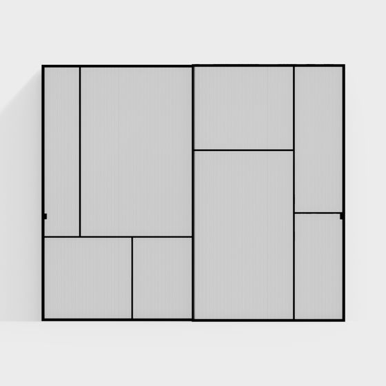 Stylish Modular Screen 3D model for Contemporary Spaces