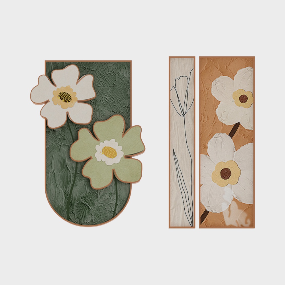 Floral Harmony 3D Model – Low-Poly Floral Decor