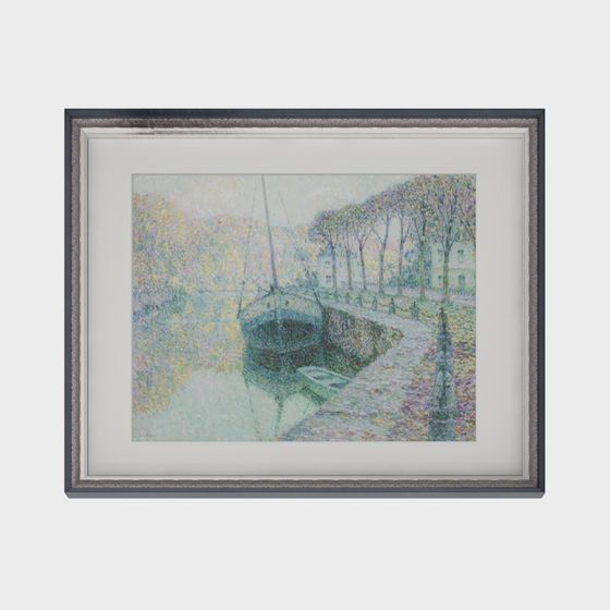 Tranquil Canal Landscape 3D model for Creative Projects