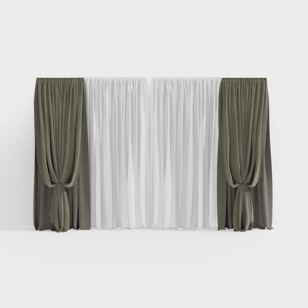Elegant Curtains 3D model